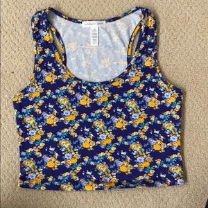 Floral cropped tank